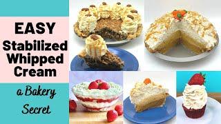 Easy Stabilized Whipped Cream: a Bakery Secret