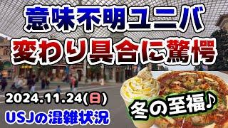 【USJえ、何この変わりよう...】マリオはフリーに⁉︎ユニバどうしたん⁉︎驚愕のパークまとめ‼︎ルイズの激うまフードご紹介2024年11月24日日曜日、ユニバーサルスタジオジャパンの混雑状況