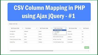 CSV Column Mapping in PHP using Ajax jQuery - 1