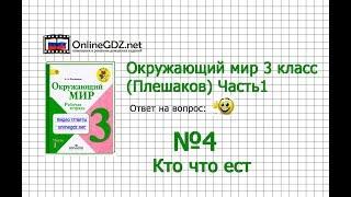 Задание 4 Кто что ест - Окружающий мир 3 класс (Плешаков А.А.) 1 часть