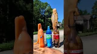 Popular Coke Sodas Vs Mentos 73 (IN REVERSE) (Coke Sprite Fanta) #satisfying #experiment #asmr