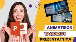 POWER POINT DASTURIDA ANIMATSION SLAYD TAYYORLASH // LINKLI PREZENTATSIYA TAYYORLASH