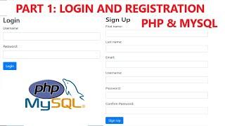 Part 1: Complete Login and Registration form using PHP and MySQL database