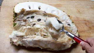 How to eat Soursop | How to cut Soursop (2 STEPS)