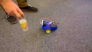 Object following 2wd robot with HC-SR04 Ultrasonic Sensor