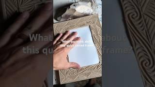 Carved wood frame #fyp #frame #carving