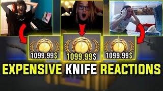 MOST EXPENSIVE KNIFE UNBOXING REACTIONS!! - CS:GO BEST COMPILATION