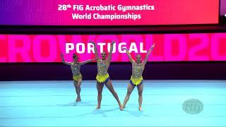 Portugal 1 (POR) - 2022 Acrobatic Worlds, Baku (AZE) - Dynamic Qualification  Women's Group