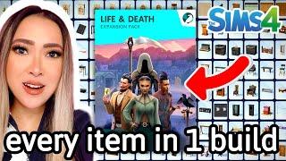 building a house with EVERY SINGLE ITEM from the Life & Death catalog in the Sims 4: build challenge