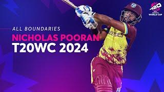 Every Nicholas Pooran boundary at T20 World Cup 2024