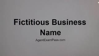 364 fictitious business name Free Real Estate License Exam Words Questions AgentExamPass.com