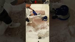Pink Shaggy Rug FULL of DIRT!  #carpetcleaning
