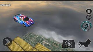 Impossible Car Tracks 3D : Blue Car -  Stunt Car Game Track 7