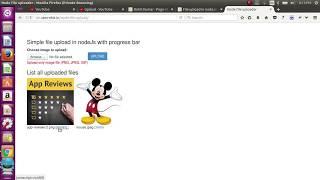 File upload in nodeJs with progress bar