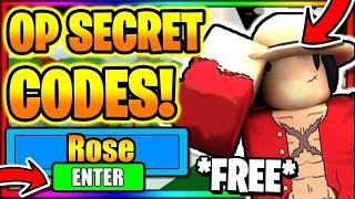 ALL *NEW* SECRET OP WORKING CODES! [UPDATE 1] Roblox One Piece Rose