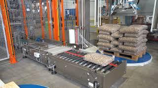 Packaging System for wooden pellets (15 Kg bags)