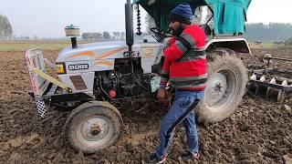 देख कर बताओ डीजल कम लिया या ज्यादा Eicher 485 tractor with 8X8 harrow