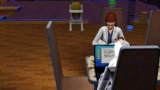 sims 3 Edison family Dr  Lydia Edison spends time reading work books as her daughters work on skills