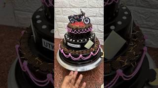 3 tier chocolate cake design #shortsfeed #shorts #trending #chocolatecake #3tiercake