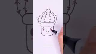 How to Draw Cactus | Cactus Art  #shorts #beekeenkidsart