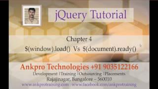 jQuery 4 - Difference between $(window).load() and $(document).ready()