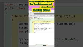 How to Split base Name and Extension in BlueJ lI String Manipulation Program-29 ll #bluej ll #java