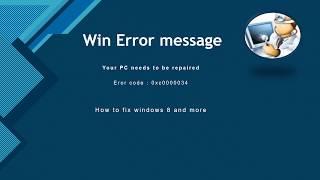 Windows Error message 0xc0000034