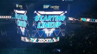 SJ Sharks intro vs Columbus 1/9/20