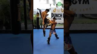 Muay Thai Knockout Shot - Jumping Knee to Counter the Teep with Kru Four & Kru Dam