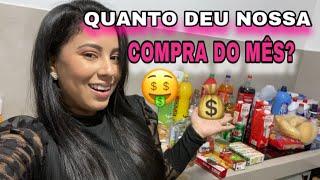 VALOR DA NOSSA COMPRA DO MÊS MOSTREI VALORES E MOSTREI TUDO QUE PEGAMOS NA NOSSA COMPRA DO MÊS