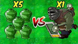 5 Plants Vases Vs 1 Ultra Gargantuar - Who Will Win?  PVZ Hybrid Epic Challenge