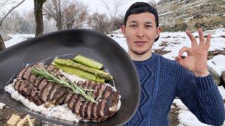 How to Cook the Perfect Steak in Nature | Relaxing Cooking in Nature | Village Cuisine