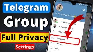 Telegram Group ki privacy setting kaise karen