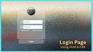 Login Page with HTML and CSS | Step-by-Step Tutorial