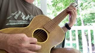 Finger picking the Goodbye to Romance Guitar Intro,  played on a Nylon string Acustic Guitar.