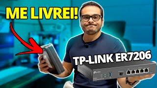 ME LIVREI DO MODEM DA VIVO E COLOQUEI O ROTEADOR ER7206 DA TP-LINK COM FIBRA DIRETO NELE - SFP GPON