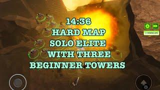 [14:36] Solo Elite Grind with Only THREE BEGINNER TOWERS on Volcanic Mishap | Roblox TDX