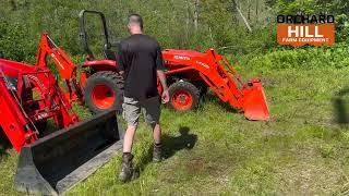 Kioti CK2610 vs  Kubota L2501 HST Tractor Comparison Walkthru