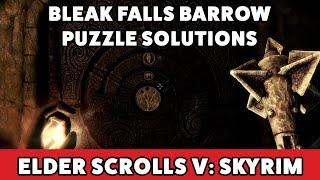 Skyrim Bleak Falls Barrow puzzle solutions (Retrieve the Dragonstone)