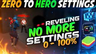 Revealing : Zero To Hero All Secret Settings For Free Fire PC Auto Headshot | Bluestacks 5 | Msi 5