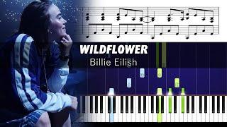 Billie Eilish - WILDFLOWER - Piano Tutorial with Sheet Music