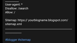 How To Create XML SiteMap For Blogger Hindi