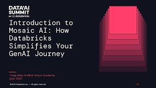 Introduction to Mosaic AI: How Databricks Simplifies Your GenAI Journey