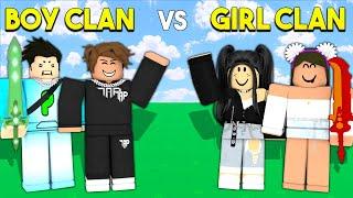 BOY Clan vs GIRL Clan.. (Roblox Bedwars)