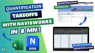 Quantification Takeoffs Tutorial in 8mn using Navisworks Manage 2023