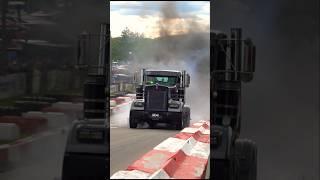 Kenworth blows engine to pieces Onaway Speedway Great Lakes Big Rig Challenge 2025 #semidragracing