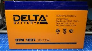 Аккумулятор DELTA DTM 1207 тест