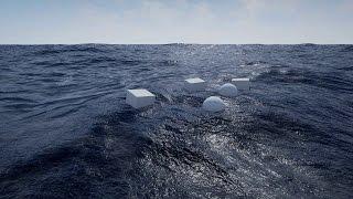 Unreal Engine 4 Physical Ocean Surface - Different Sea States