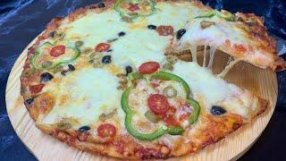 How to Make Thin Crust Pizza | بيتزا ايطالية رقيقة