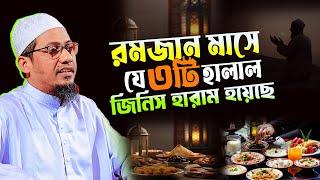 রমজান মাসে যে ৩টি হালাল জিনিস আল্লাহ হারাম করেছেন? | Anisur Rahman Ashrafi Waz | আনিসুর রহমান আশরাফী